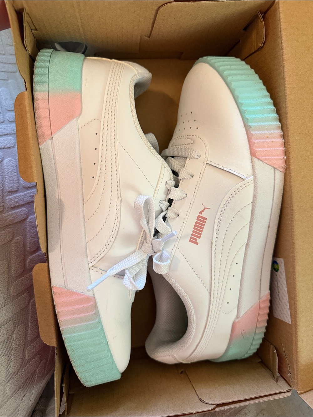 Puma Carina Fade White Pink Blue